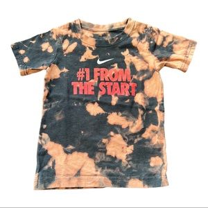 Kids repurposed bleached tee Nike